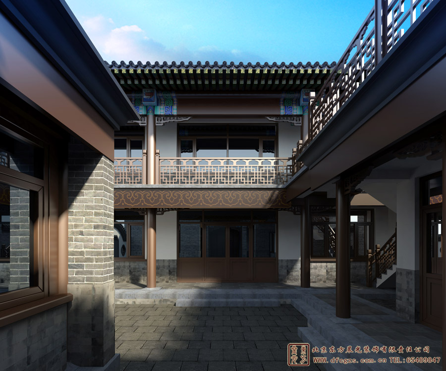 徽派農(nóng)村中式效果圖