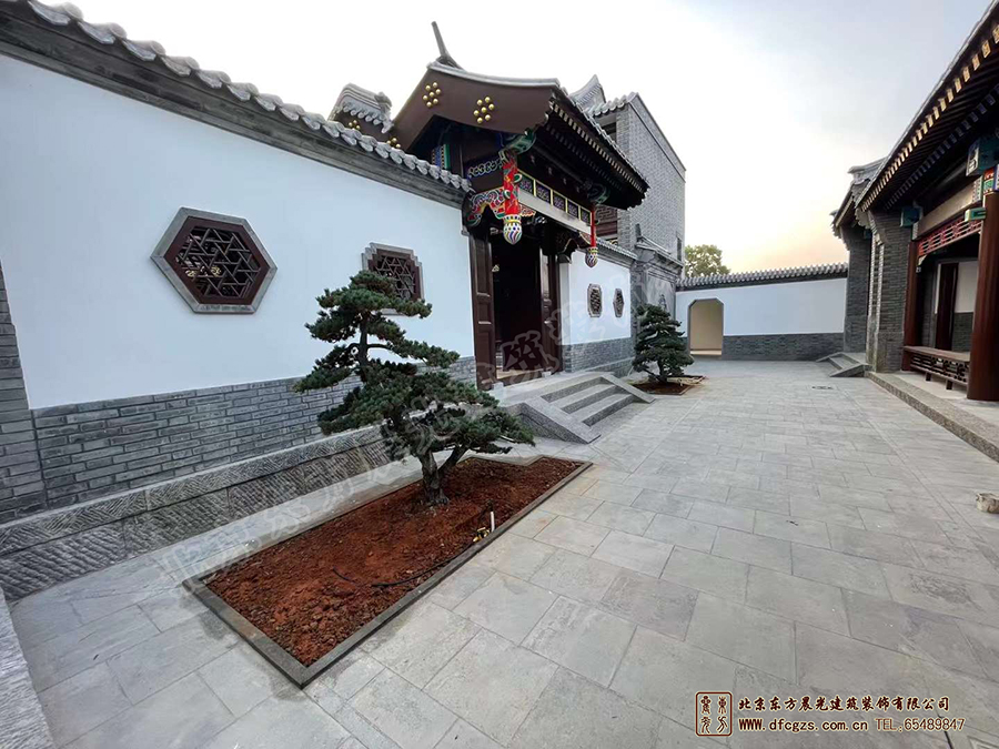 兩進中式建筑園林景觀