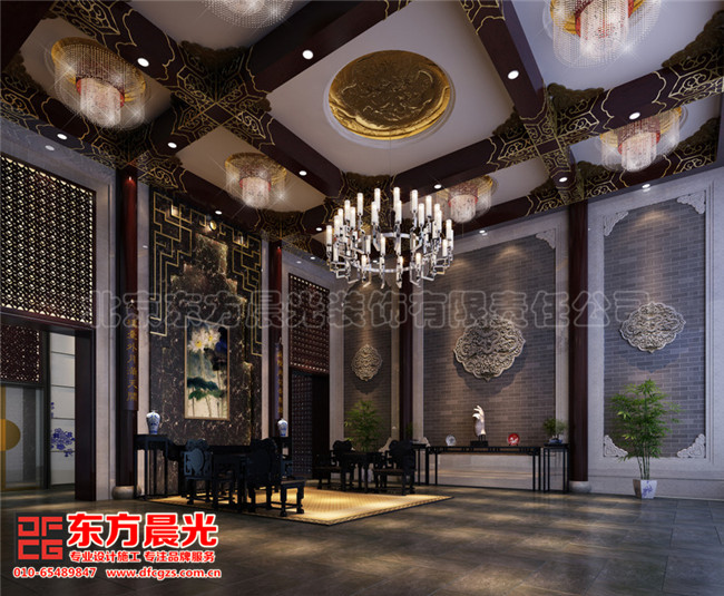 高端會(huì)所中式裝修