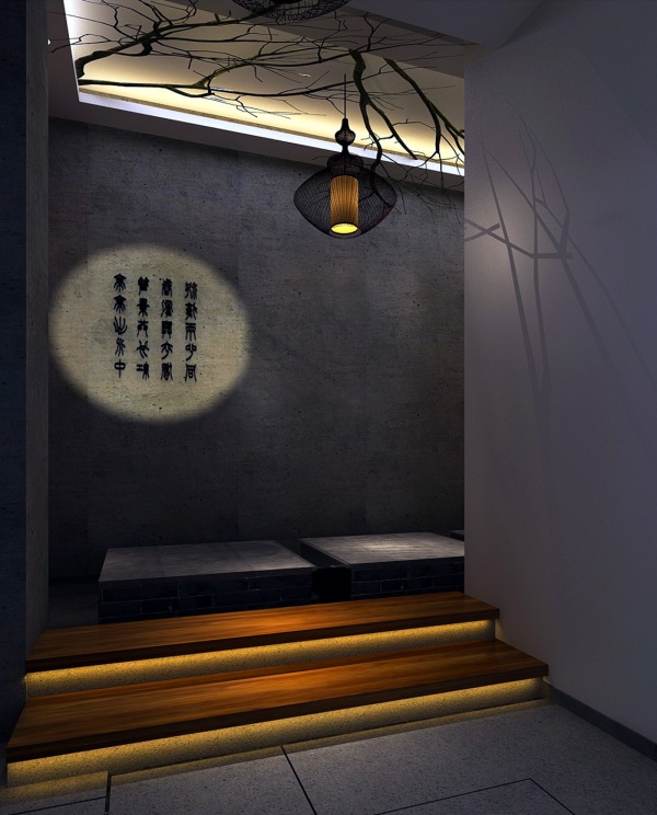中式會(huì)所室內(nèi)裝修效果圖片