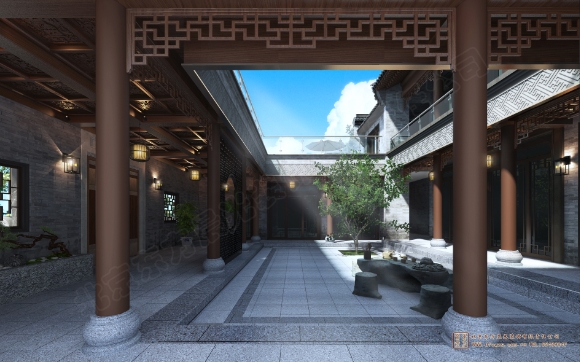 現(xiàn)代四合院露臺設(shè)計(jì)