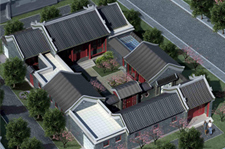 320㎡仿古四合院效果圖