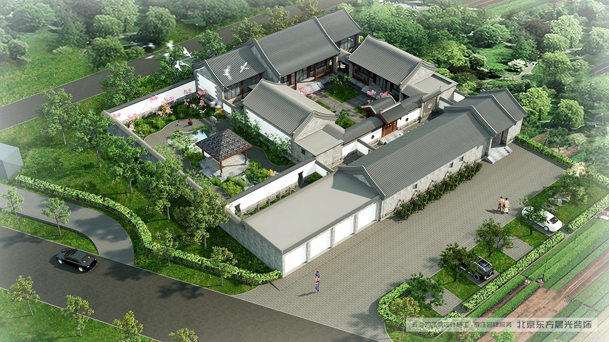 北京仿古中式建筑效果圖