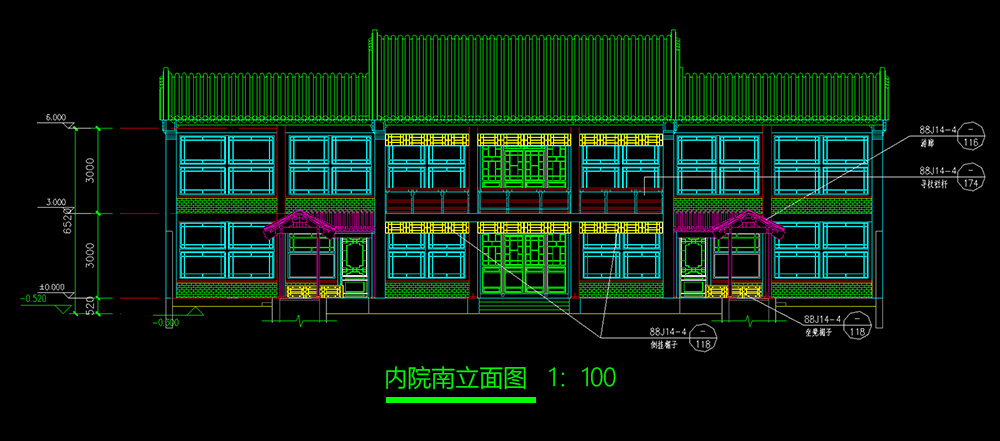 農(nóng)村四合院施工圖