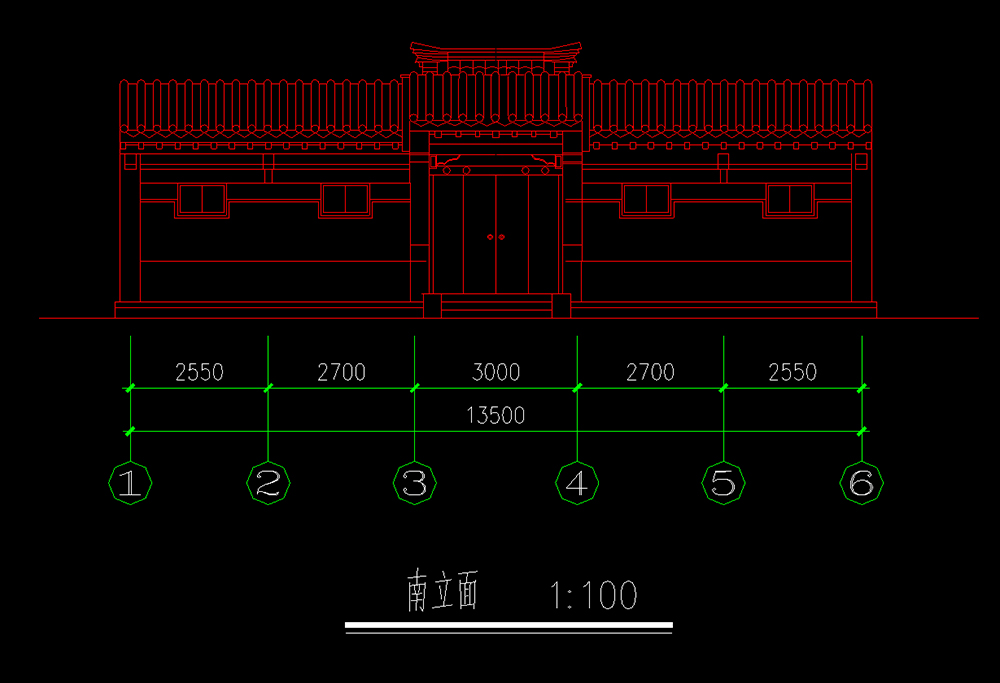 南立面圖
