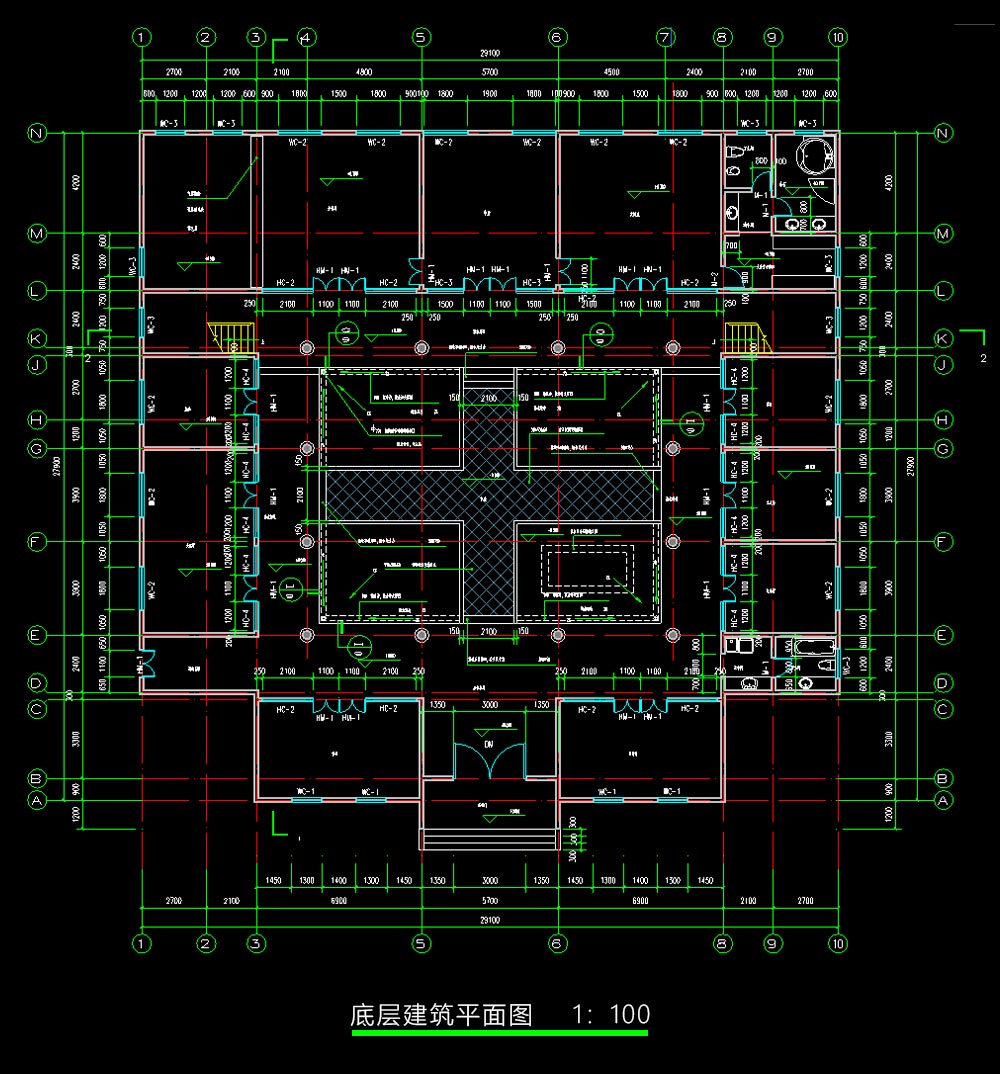 農(nóng)村中式會(huì)所施工圖