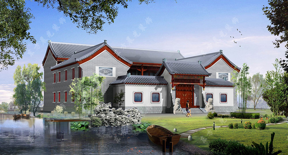 農(nóng)村仿古中式會所裝修效果圖